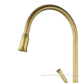 Premium Goose Neck Golden Brass Kitchen Faucet Mixer